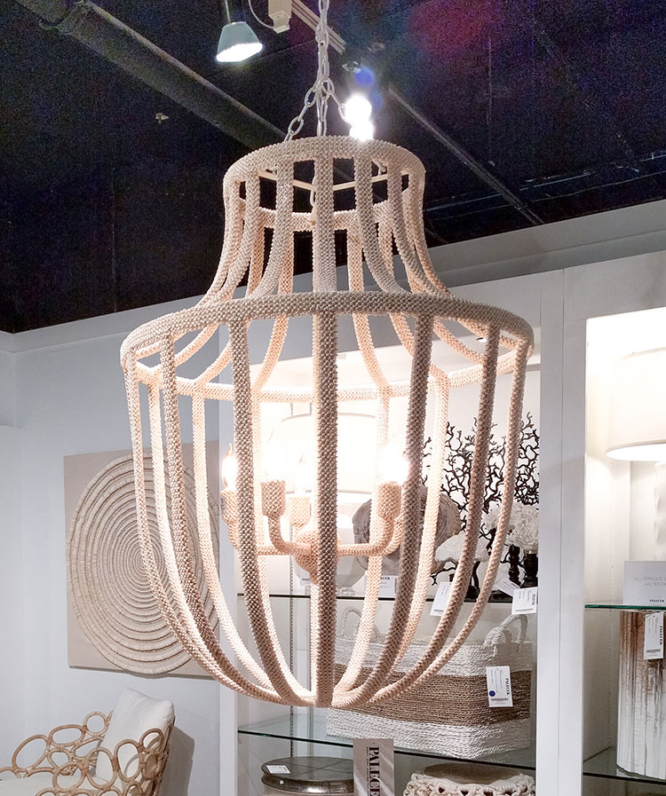 Casual chandelier with coastal inspiration